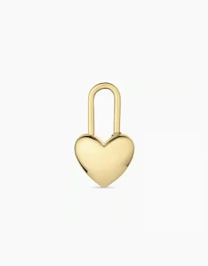 GORJANA HEART PADLOCK CHARM GOLD