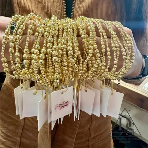 Grace 18k Gold Plated Brass Stretch Bracelets