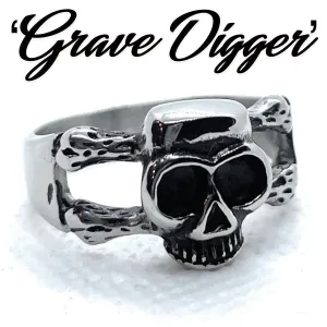 Grave Digger - Skull & Bones Ring (#527)