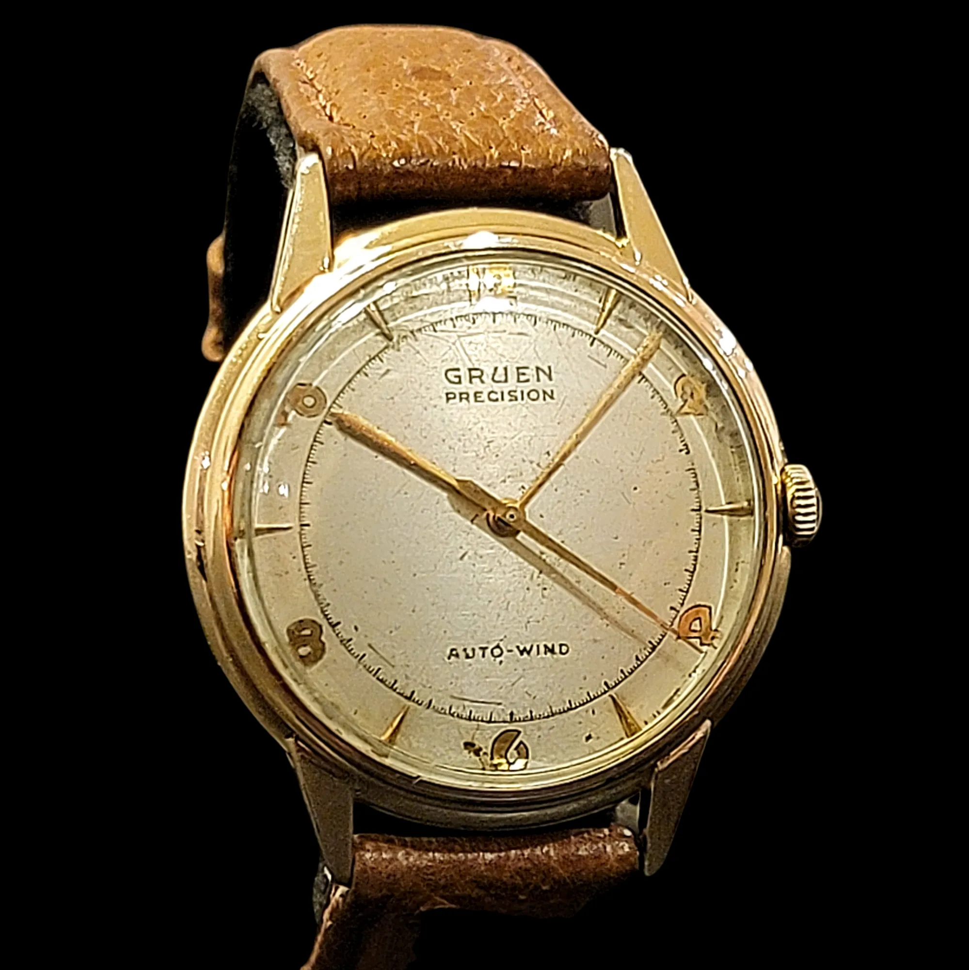 GRUEN Precision Auto-Wind Watch 17 Jewels Bumper Automatic Wristwatch