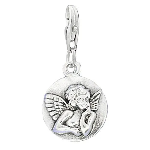 Guardian Angel Clip on Pendant Charm for Bracelet or Necklace