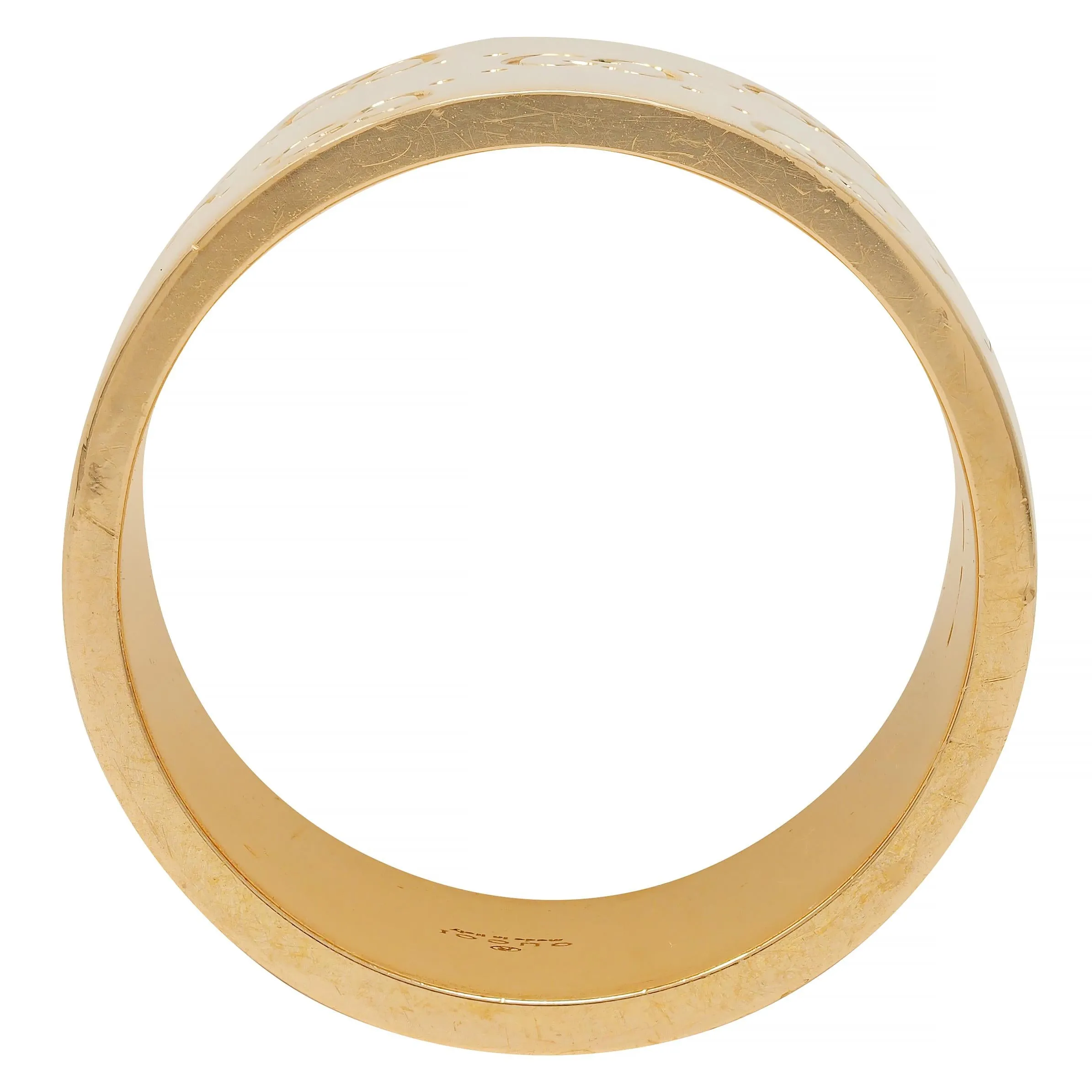 Gucci Contemporary 18 Karat Yellow Gold Icon Wide Band Ring