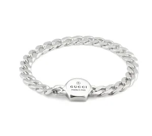 Gucci Silver Hexagon Trademark Bracelet