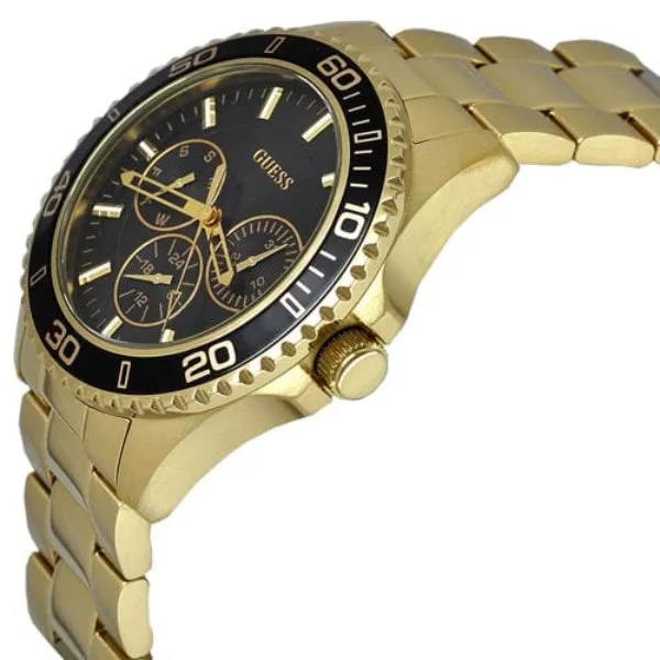 Guess Chaser Black Dial Gold Men's Men's Watch W0170G2
