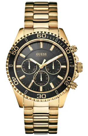 Guess Chaser Black Dial Gold Men's Men's Watch W0170G2