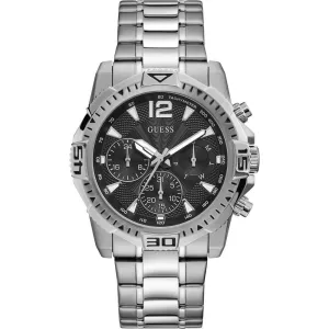 Guess Commander Silver Tone Men's Watch GW0056G1