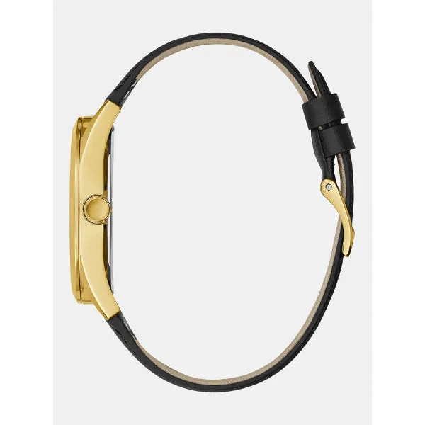 Guess Tailor Gold Dial Leather Strap Men's Watch GW0389G2