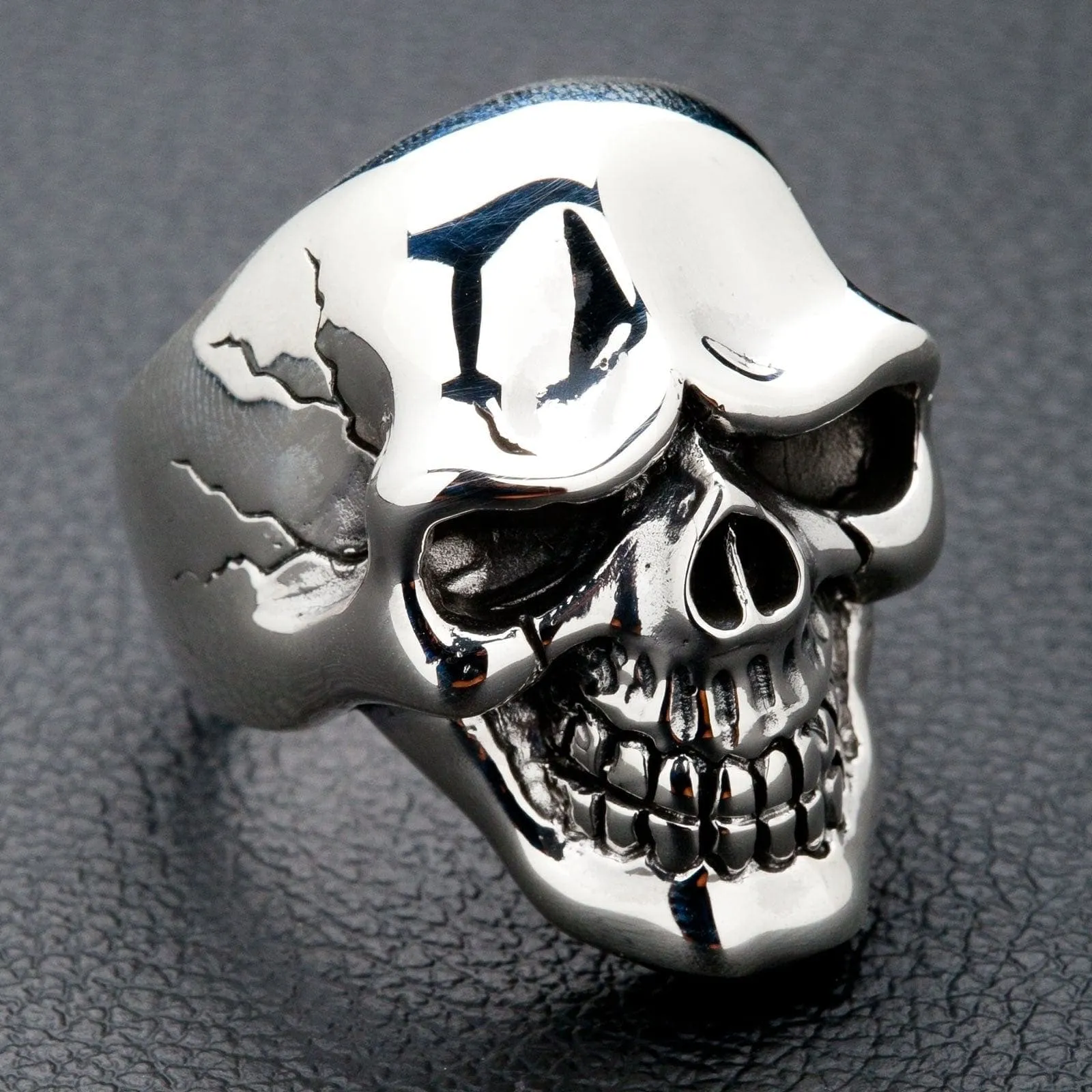 Handsome Sterling Silver Skull Ring