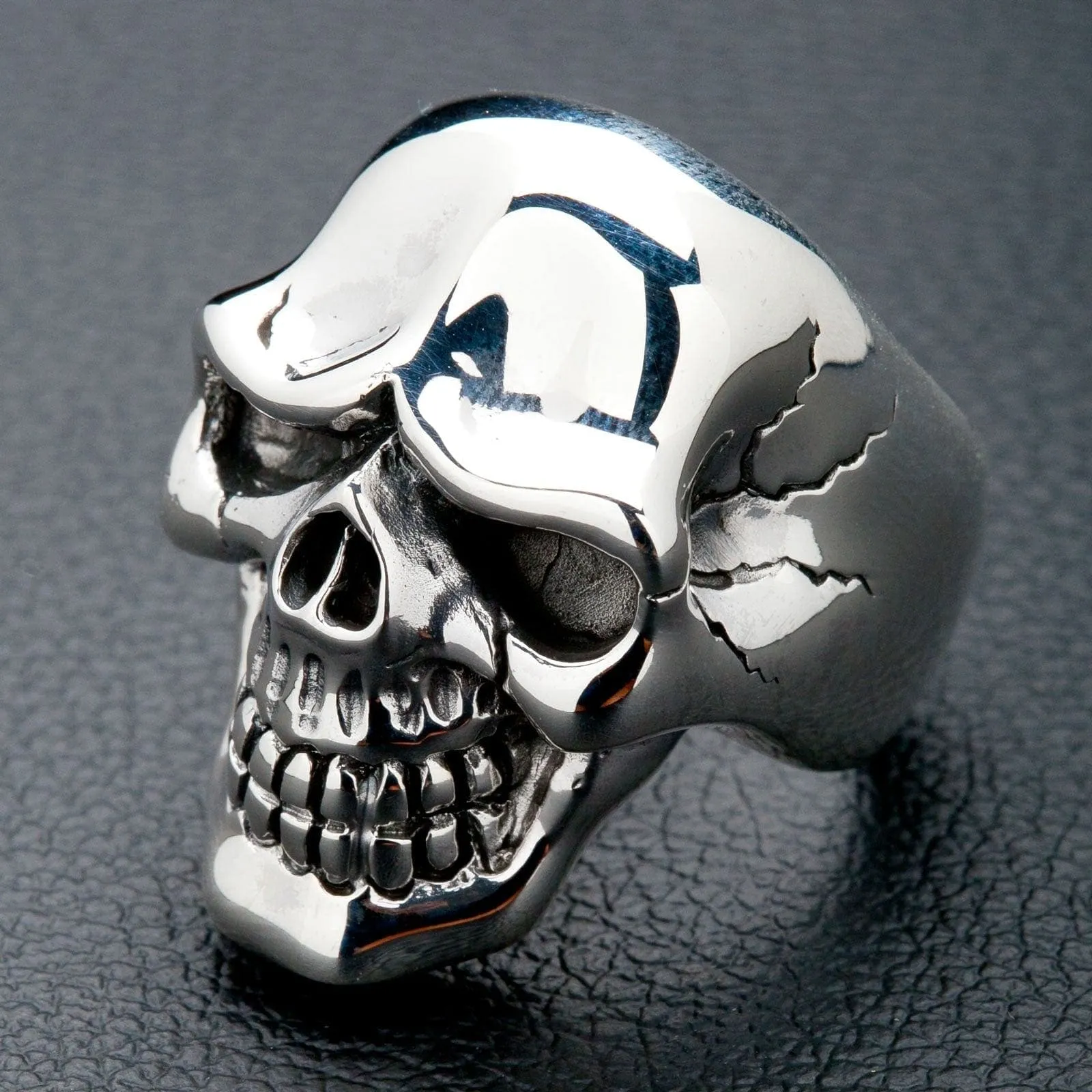 Handsome Sterling Silver Skull Ring