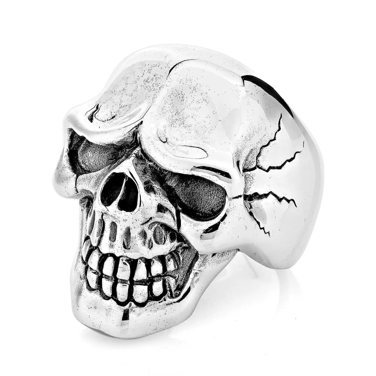 Handsome Sterling Silver Skull Ring