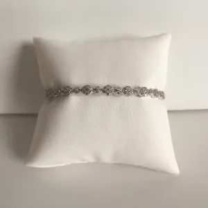 Hinged Flower Bangle Bracelet