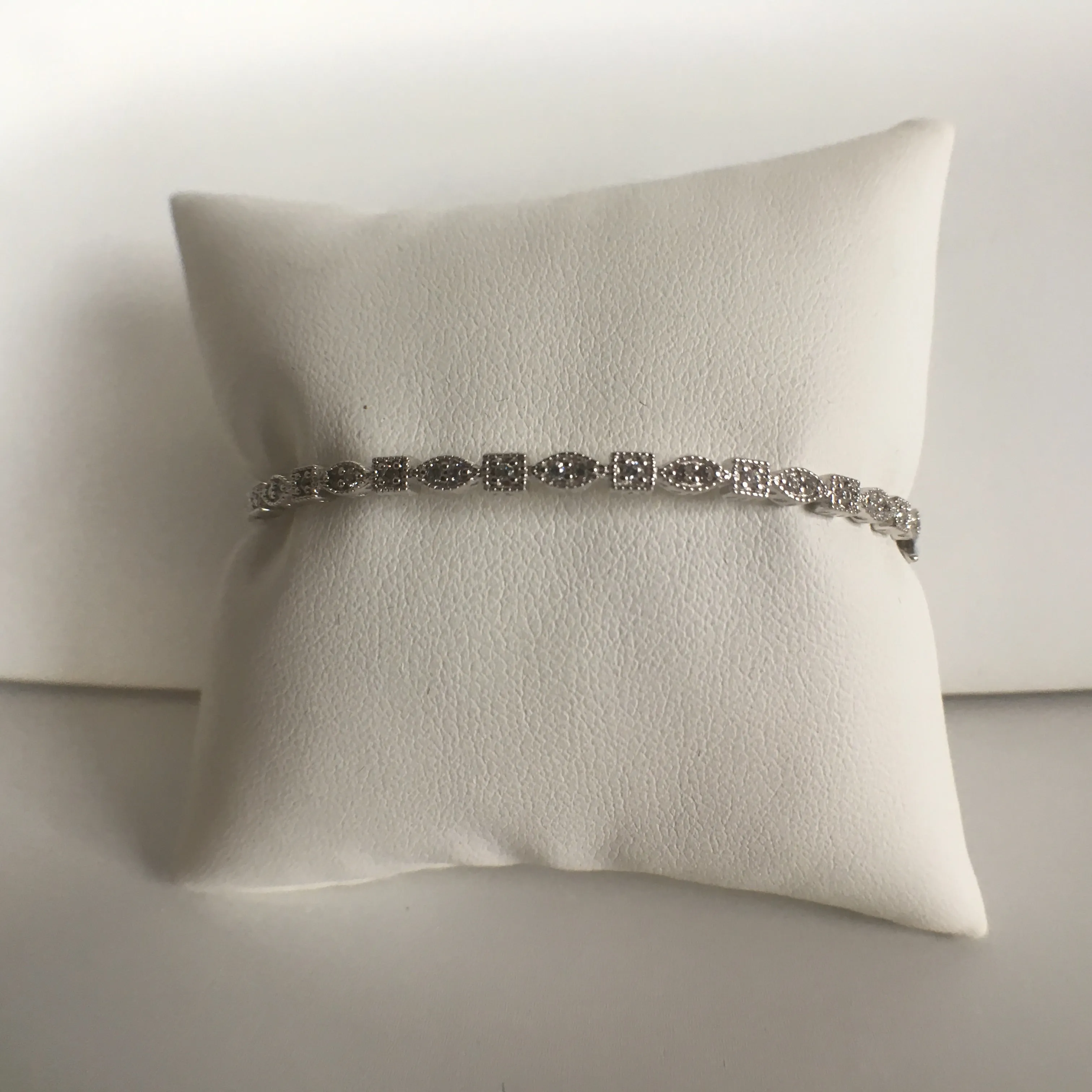 Hinged Flower Bangle Bracelet