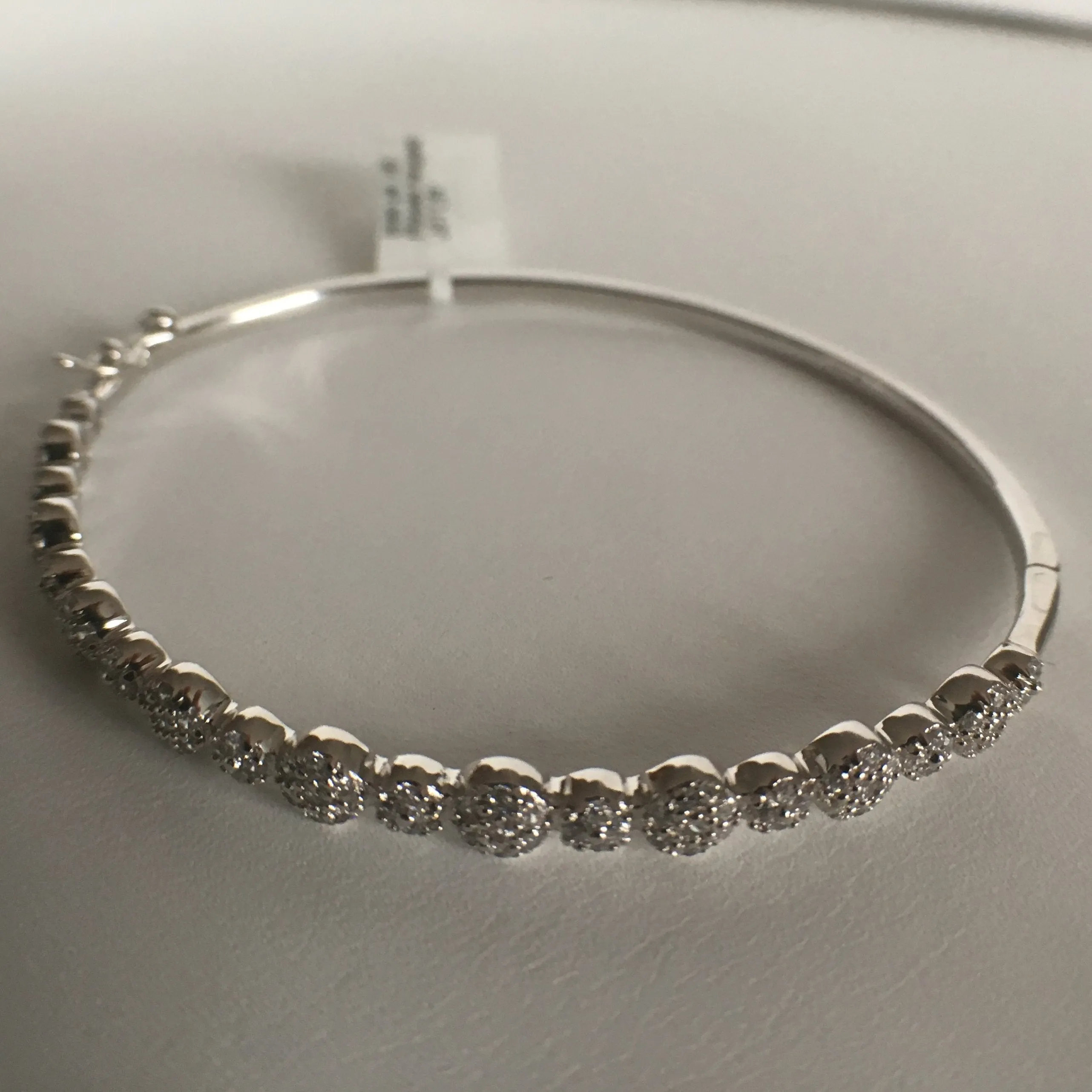 Hinged Flower Bangle Bracelet
