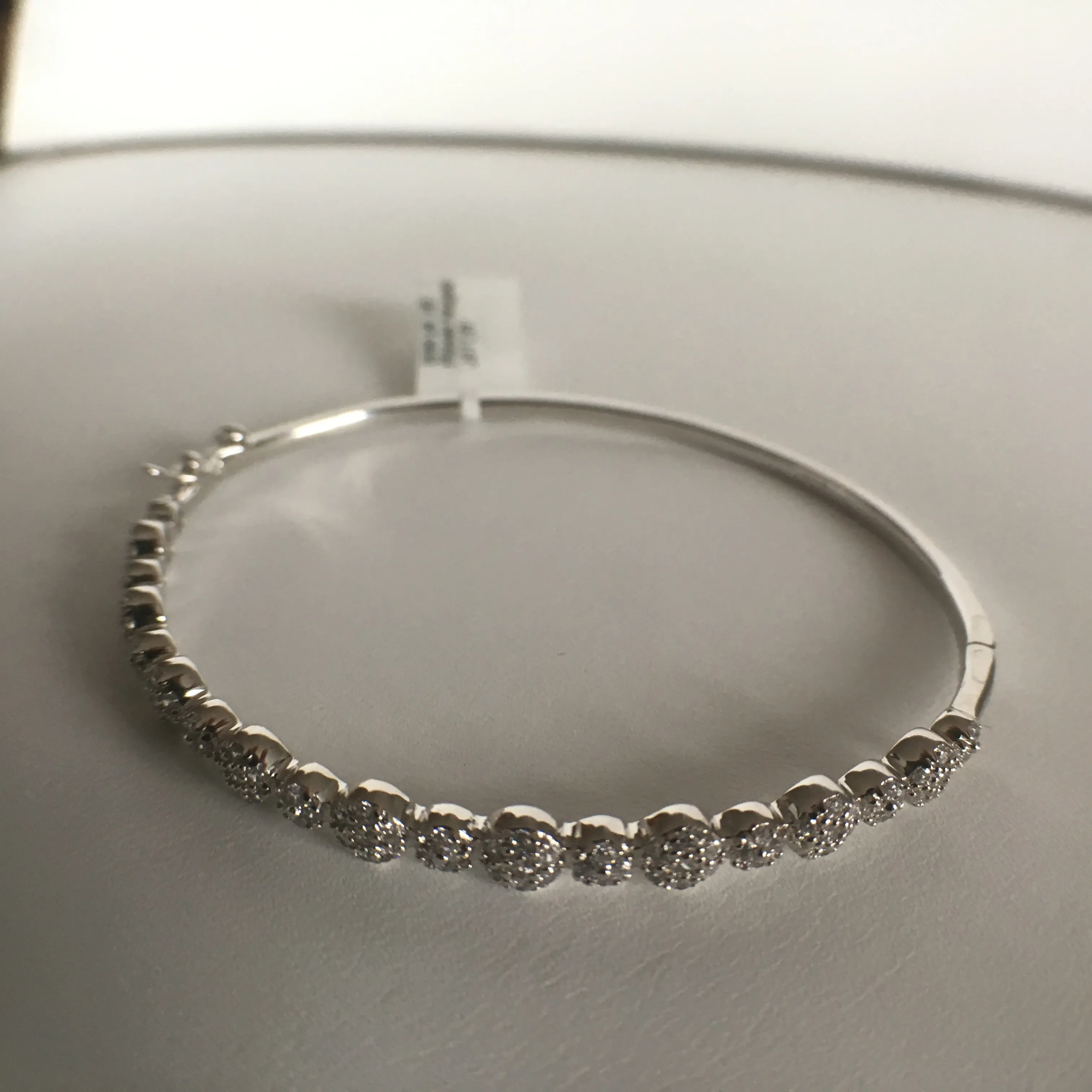 Hinged Flower Bangle Bracelet