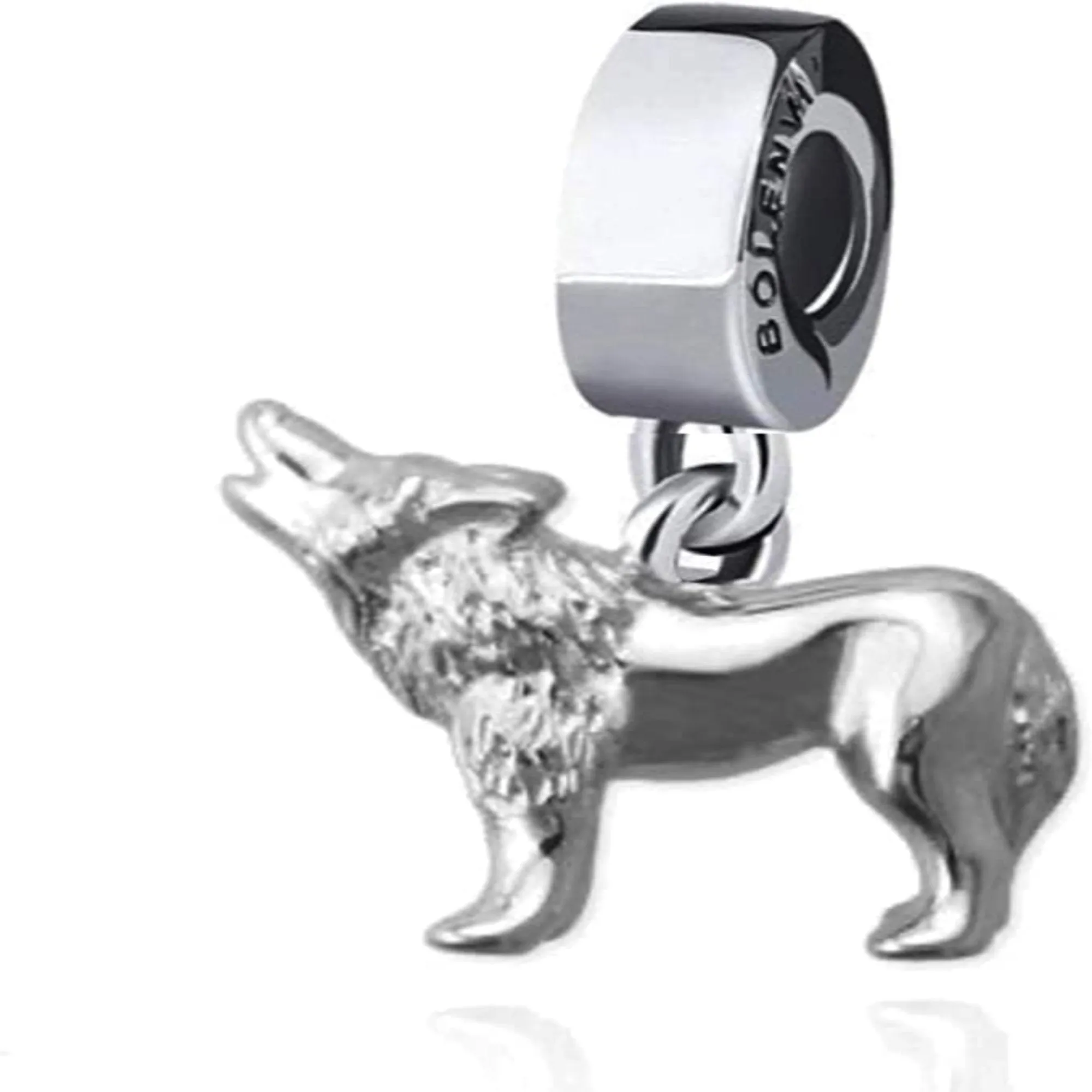 Howling Wolf Dangle Pendant Charm