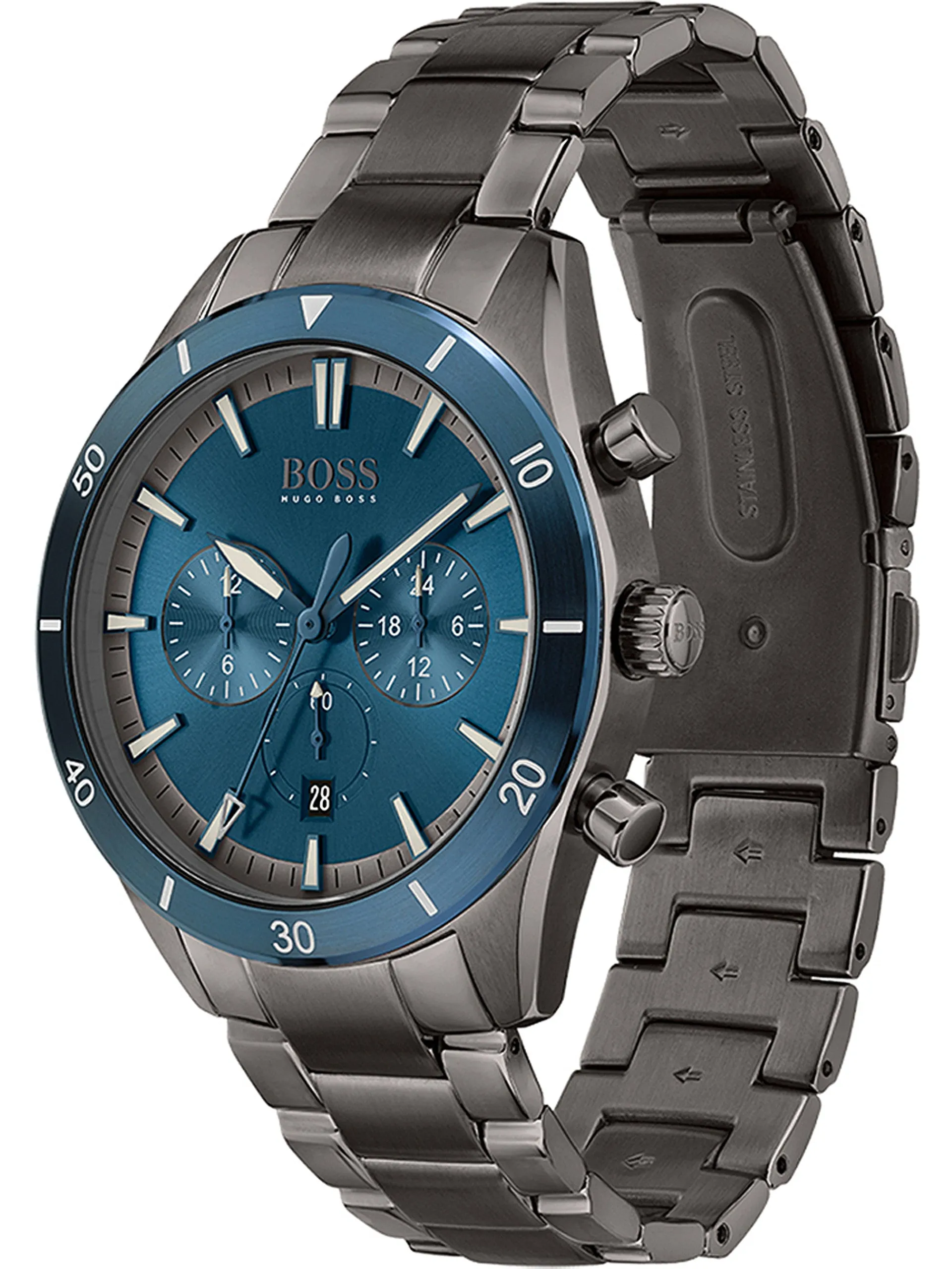 Hugo Boss Santiago Grey Chronograph Men's Watch 1513863