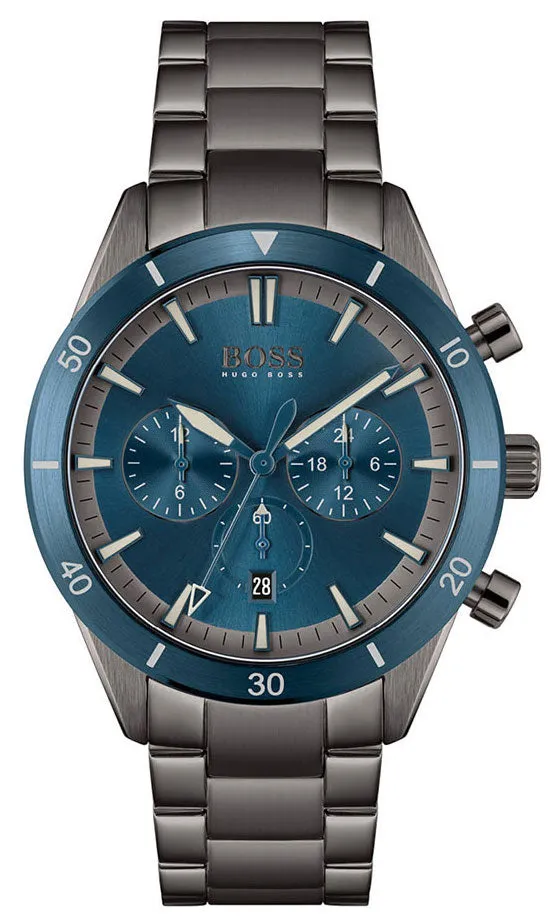 Hugo Boss Santiago Grey Chronograph Men's Watch 1513863