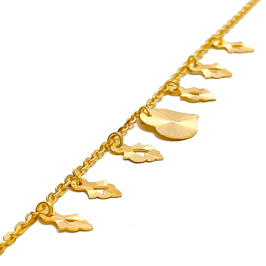 Iconic Sparkling 22K Gold Charm Bracelet