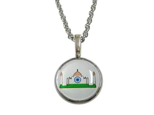 India Flag Taj Mahal Pendant Necklace