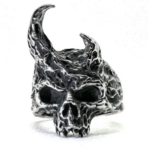 Infernal Horns - Skull ring (#035)