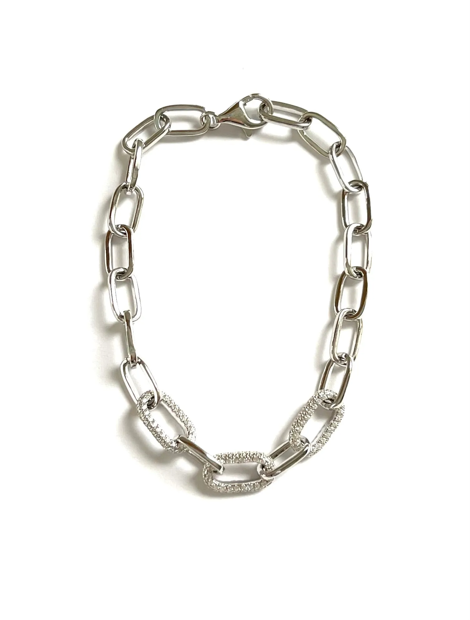 Izzie Paperclip Bracelets With CZ's