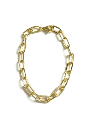 Izzie Paperclip Bracelets With CZ's