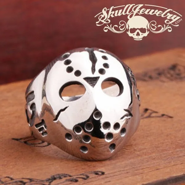 Jason Mask / Friday The 13th / Halloween Stainless Steel Ring (#381)