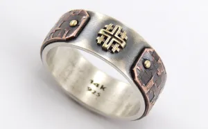 Jerusalem Cross Knights Templar Ring