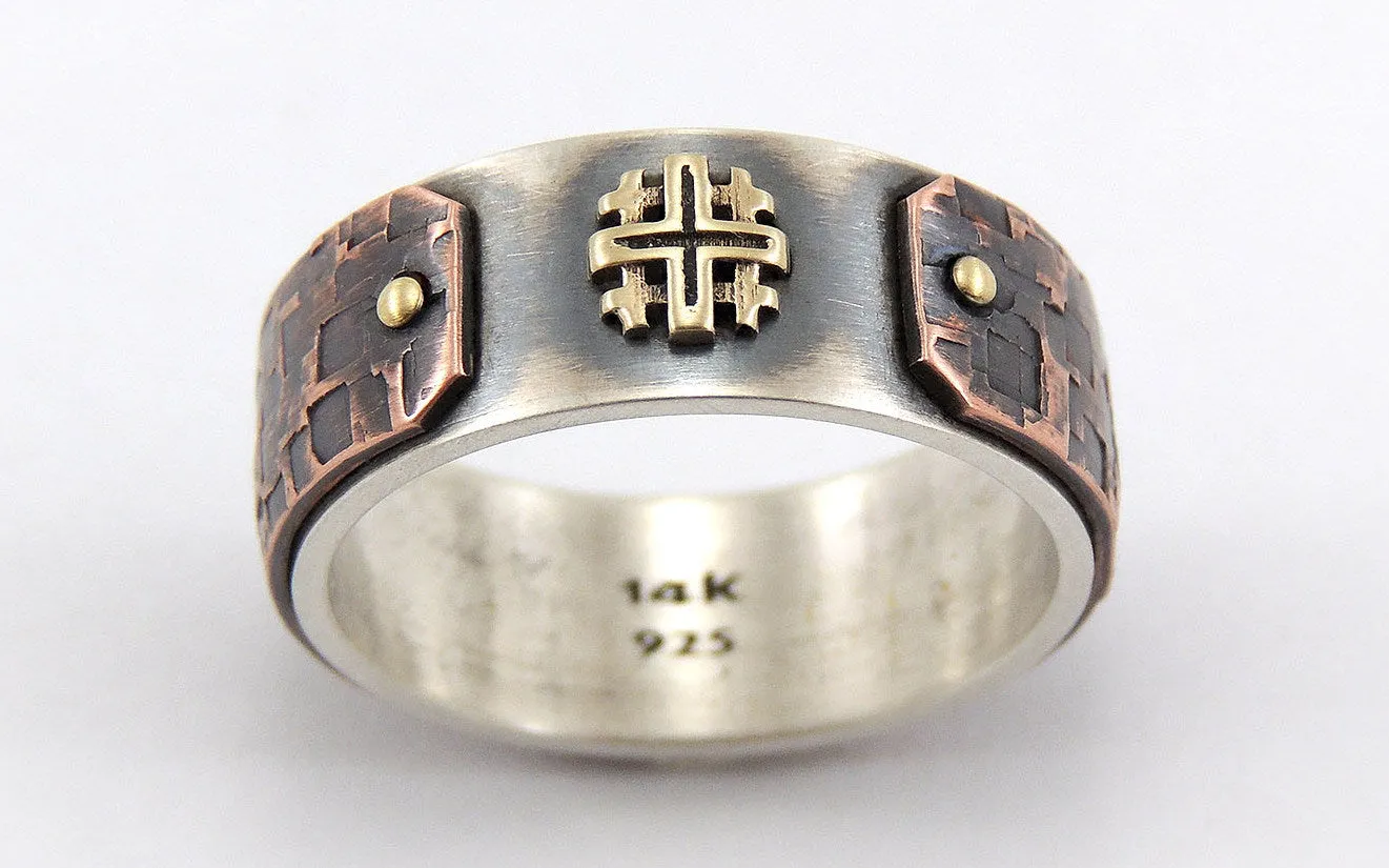 Jerusalem Cross Knights Templar Ring