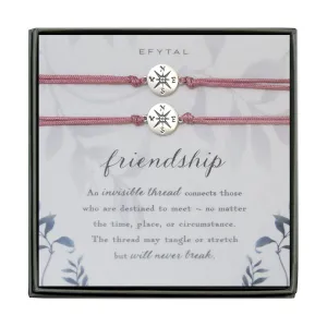 journey compass cord bracelet set • friendship, invisible thread