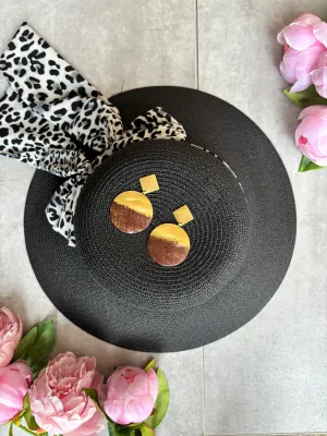 Kasia Earrings in Mocha and Gold