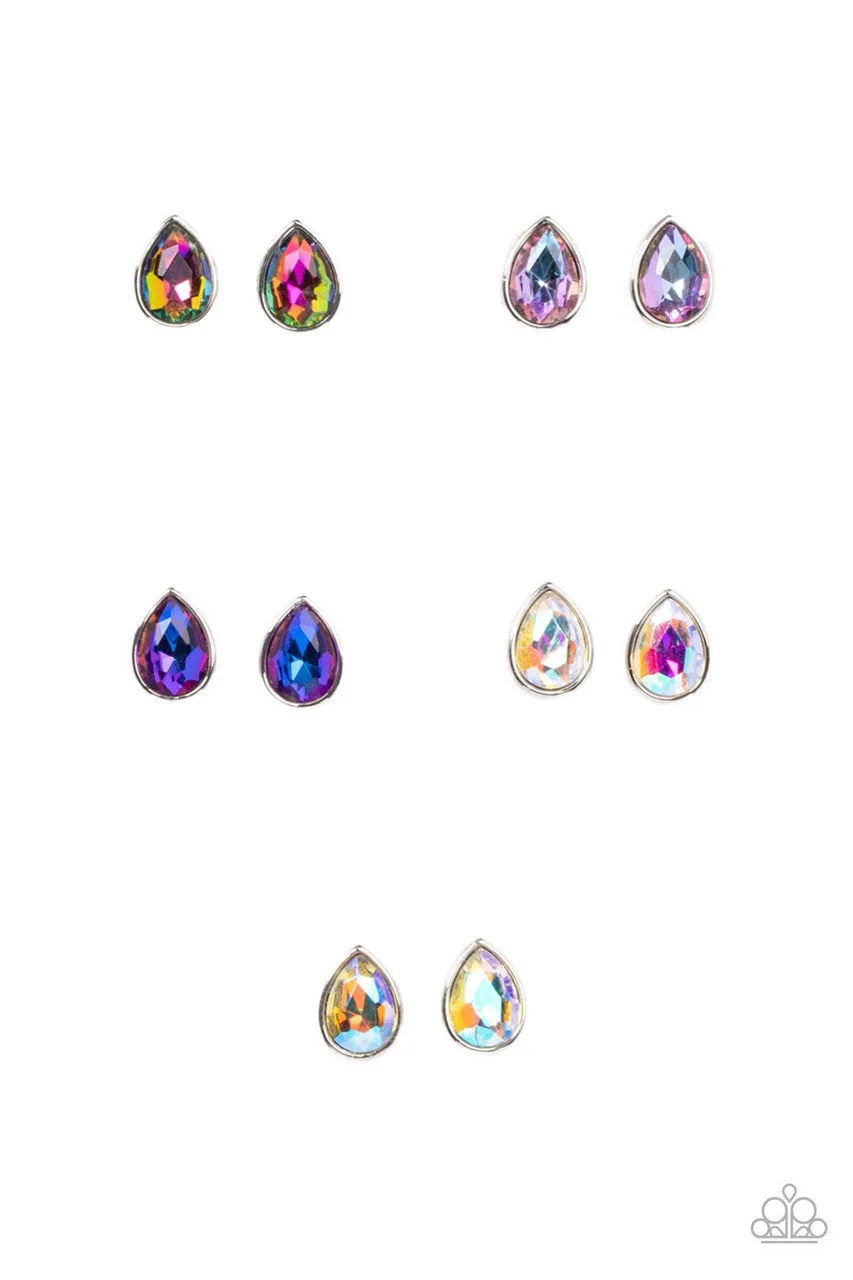 Kids' Starlet Shimmer Iridescent Teardrop Post Earrings Set