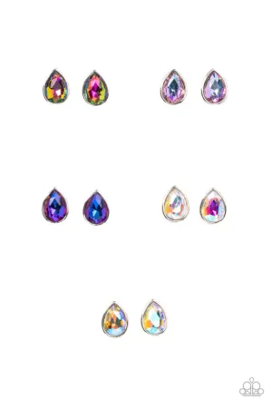 Kids' Starlet Shimmer Iridescent Teardrop Post Earrings Set