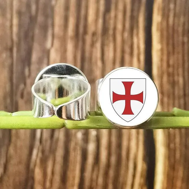 Knights Templar Ring - Vintage with Red Cross Crusader (Multiple variants)