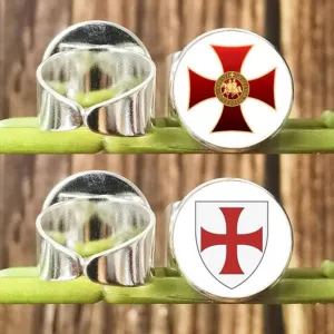 Knights Templar Ring - Vintage with Red Cross Crusader (Multiple variants)