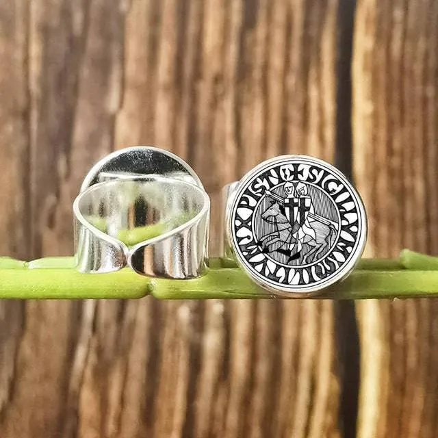Knights Templar Ring - Vintage with Red Cross Crusader (Multiple variants)