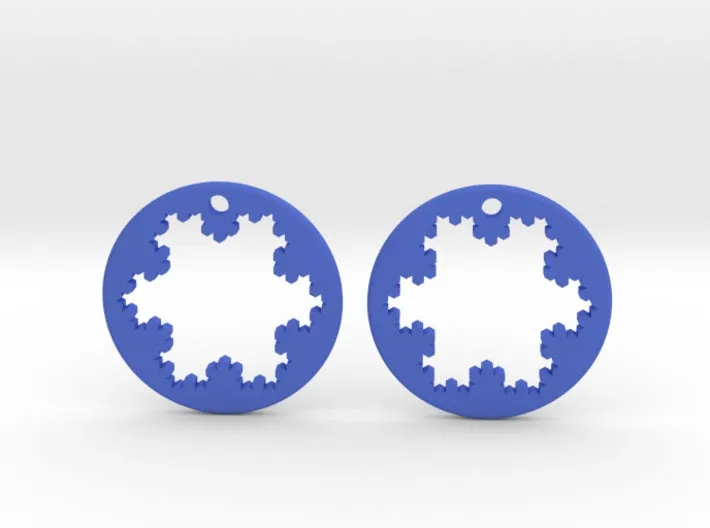 Koch Snowflake Earrings (Nylon)