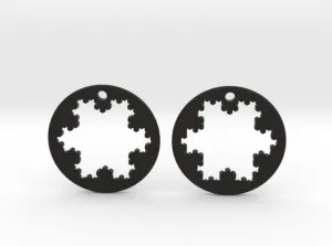 Koch Snowflake Earrings (Nylon)