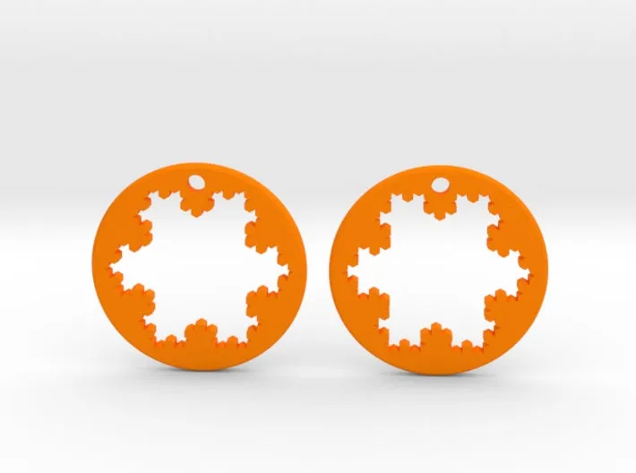 Koch Snowflake Earrings (Nylon)
