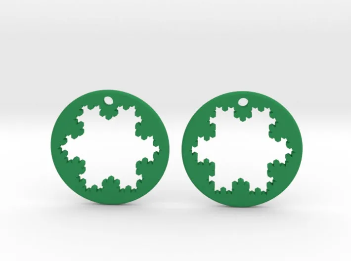 Koch Snowflake Earrings (Nylon)