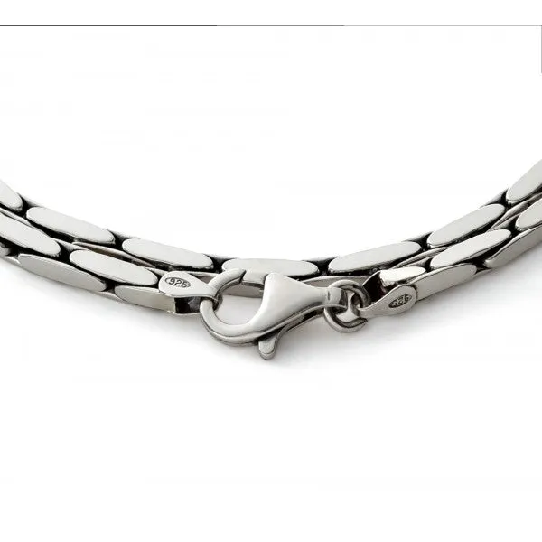 Konstantino Men's Sterling Silver Chain, 22 Inches Long, 3mm wide