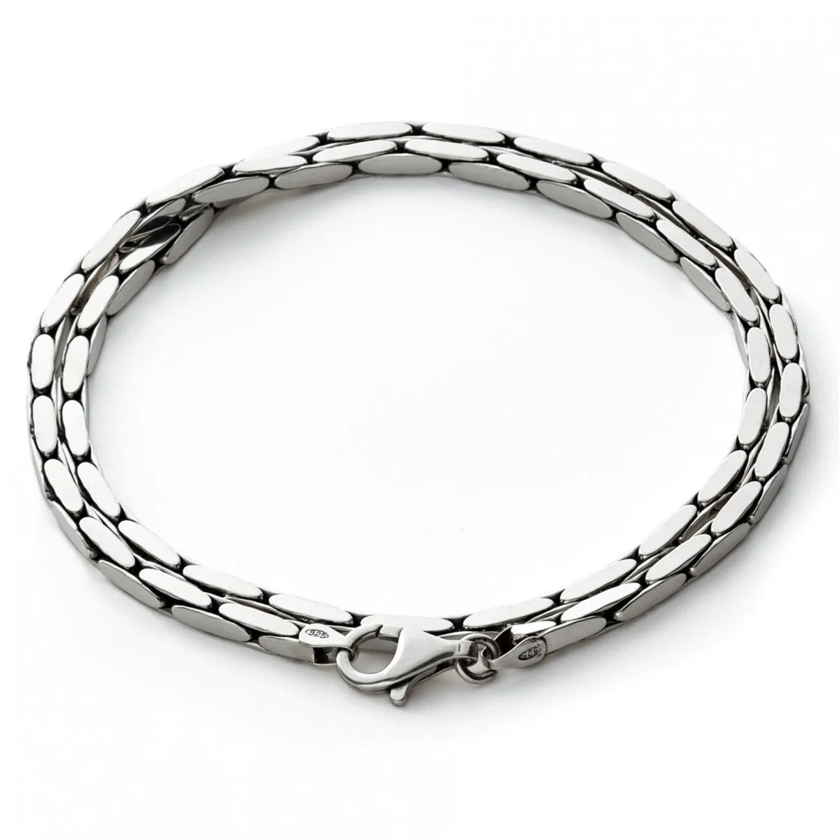Konstantino Men's Sterling Silver Chain, 22 Inches Long, 3mm wide