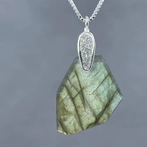 Labradorite Freeform Pendant
