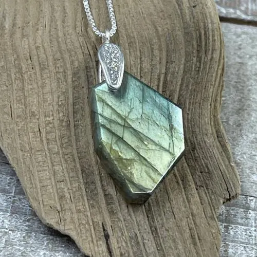 Labradorite Freeform Pendant