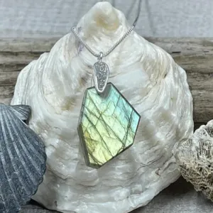 Labradorite Freeform Pendant