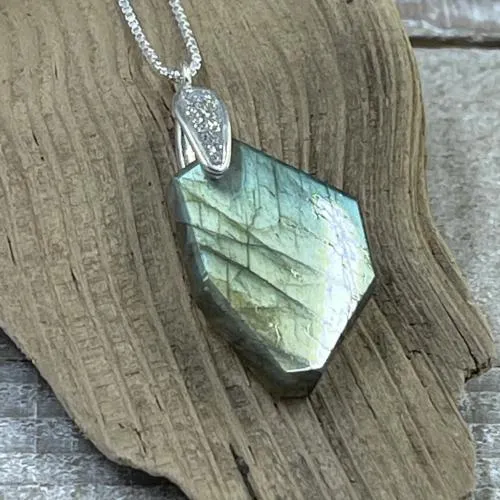Labradorite Freeform Pendant