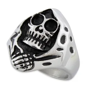 Ladies' Stainless Steel Death Skull Ring