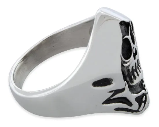 Ladies' Stainless Steel Death Skull Ring