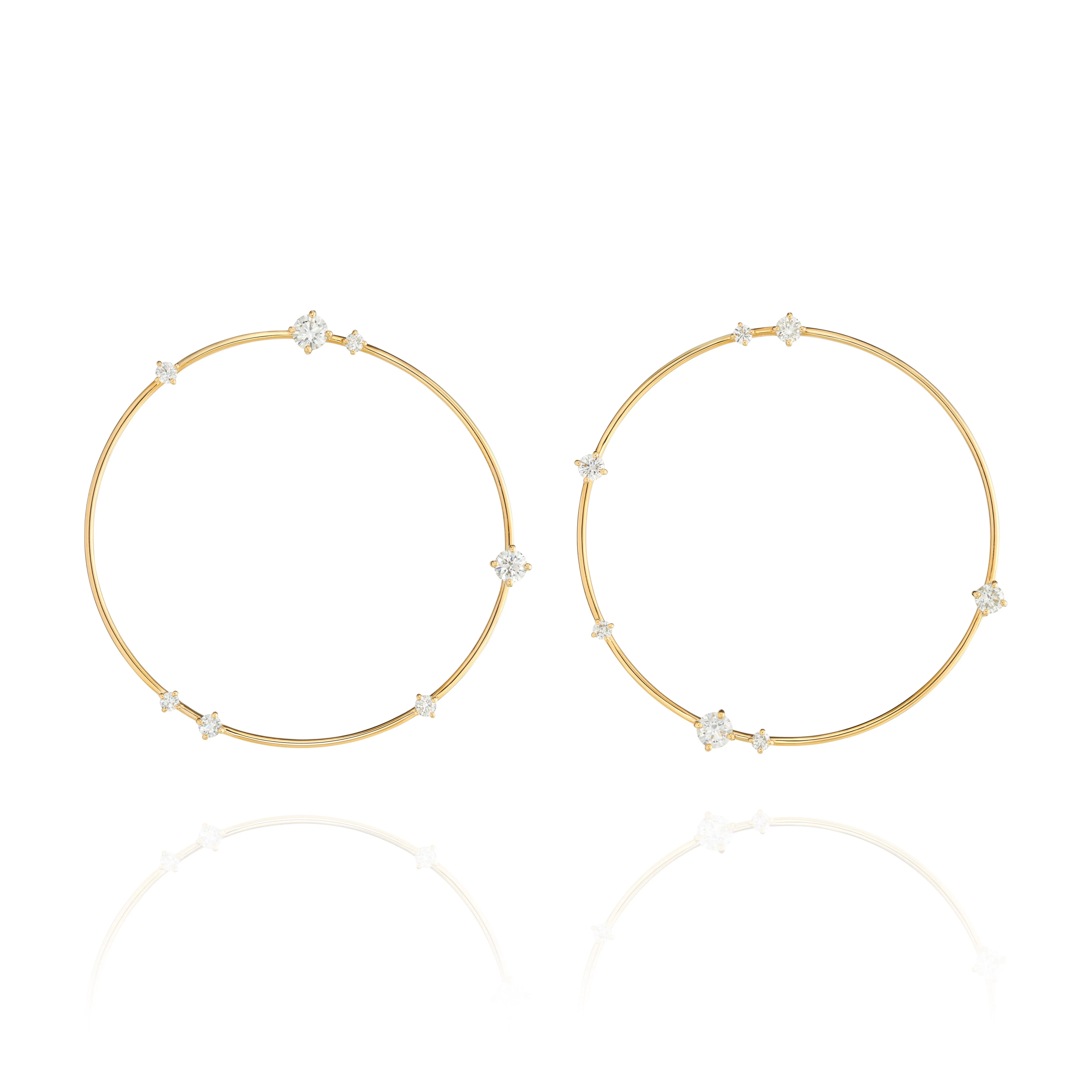 Large Diamond Solo Earrings