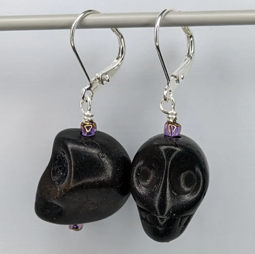 Large Howlite Skull Markers & Earrings